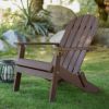 Weather Resistant Adirondack Chair in Chocolate Brown Recycle Plastic Resin