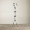 Metal Tree Branch Style Coat Rack with Multiple Hooks in Brown