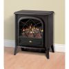 Black Compact Stove Style Electric Fireplace Space Heater with 3D Flame