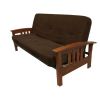 Full-size 6-inch Thick Futon Mattress with Chocolate Microfiber Futon Cover