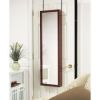 Wall / Door Mount Jewelry Armoire / Full Length Mirror in Cherry Finish