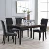 Contemporary 60 x 36 inch Dining Table With Faux Marble Top