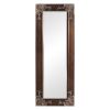 Full Length 63-in Wall Mirror with Quality Wood Frame and Antique Silver Gold Accents