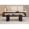 Modern Coffee Table in Black and Walnut Brown Finish