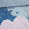 Full/Queen Kids Blue Pink Unicorn Clouds Quilt Coverlet Bedspread Set