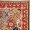 5'3" x 7'3" Area Rug in Red Blue Black Oriental Pattern