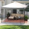 10-ft x 10-ft Patio Garden Outdoor Gazebo with Steel Frame and Vented Canopy