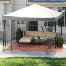 10-ft x 10-ft Patio Garden Outdoor Gazebo with Steel Frame and Vented Canopy