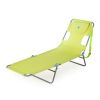 Green Chaise Lounge Beach Chair Recliner with Cotton Towel