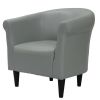 Gray Faux Leather Upholstered Accent Chair Club Chair - Made in USA