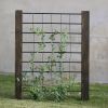 3-Ft High Sturdy Dark Wood and Steel Trellis