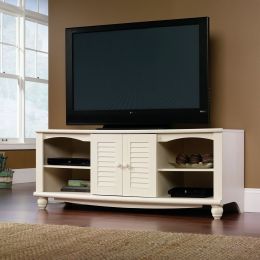 White TV Stand Entertainment Center - Holds up to 62-inch TV