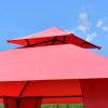 11ft x 11ft Steel Gazebo Canopy Tent Party Red