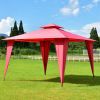 11ft x 11ft Steel Gazebo Canopy Tent Party Red