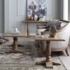 Driftwood Contemporary Classic End Table with Pedestal Legs