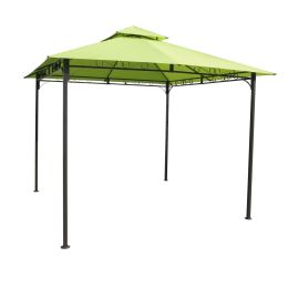 10Ft x 10Ft Weather Resistant Gazebo with Lime Green Canopy