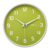 Silent Non-Ticking Wall Clock in Key Lime and White