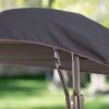 Outdoor Patio 2-Person Porch Swing with Adjustable Tilt Canopy and Side Table
