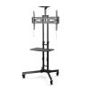 Adjustable Height Mobile TV Cart TV Stand for up to 65-inch TV