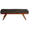 Mid-Century Style 51-inch Accent Bench in Cherry Wood Finish