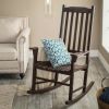 Indoor/Outdoor Patio Porch Dark Brown Slat Rocking Chair