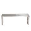 Modern Mid-Century Stainless Steel Accent Bench