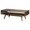 Modern Mid-Century Style Coffee Table in Light Brown Wood Finish