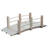 Outdoor 5-Ft Fir Wood Garden Bridge with Handrails