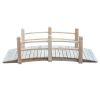 Outdoor 5-Ft Fir Wood Garden Bridge with Handrails