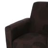 Modern Brown Flared Arm Chair in Premium Upholstery Grade Fabric