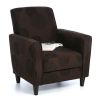 Modern Brown Flared Arm Chair in Premium Upholstery Grade Fabric