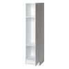 White Tall Storage Cabinet for Brooms and Mops