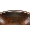 Oval Hammered Copper Bathroom Vessel Sink 17 x 12 inch