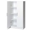 White Storage Cabinet Utility Garage Home Office Kitchen Bedroom