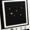 Wall Mounted Wood Jewelry Cabinet Armoire in Gloss White