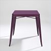 Mid-century French Cafe Style Powder-coated Steel Dining Table in Purple