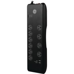 Ge 10-outlet Surge Protector With 2 Usb Ports