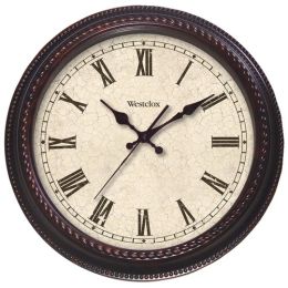 Westclox 20" Round Marbled Case Finish Clock