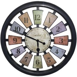 Westclox 18" Round Colored Panels See-through Clock