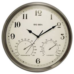 Westclox Indoor And Outdoor Clock With Temperature & Humidity Gauges