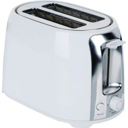 Brentwood 2-slice Cool Touch Toaster (white &amp; Stainless Steel)