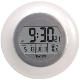 Taylor Atomic Wall Clock With Thermometer