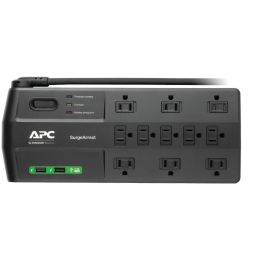 Apc 11-outlet Surgearrest Surge Protector With 2 Usb Charging Ports