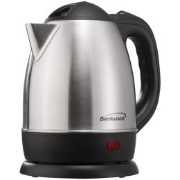 Brentwood 1.2-liter Stainless Steel Electric Cordless Tea Kettle