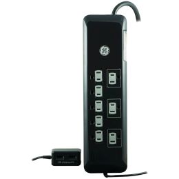General Electric 8-outlet Surge Protector With Usb Tether 4ft Cord