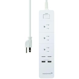 Amped Wireless 3-outlet Wireless Smart Surge Protector With 2 Usb Ports