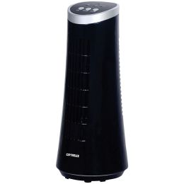 Optimus 12" Desktop Ultraslim Oscillating Tower Fan (black)