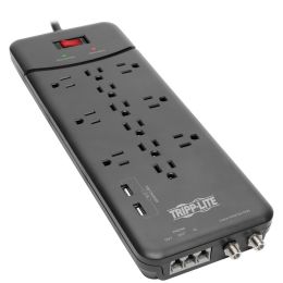 Tripp Lite Protect It! 12-outlet Surge Protector With 2 Usb Ports 8ft Cord