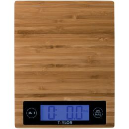 Taylor Precision Products Bamboo Digital Kitchen Scale