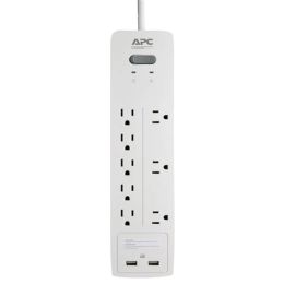 Apc Home Office Surgearrest 8-outlet Power Strip With 2 Usb Charging Ports